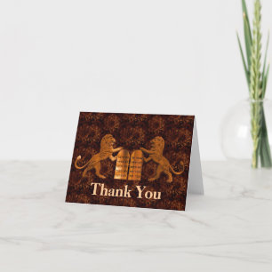 Ten Commandments and Lions Thank You Card