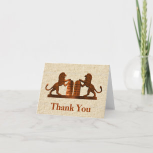 Ten Commandments and Lions Thank You Card