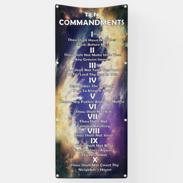 Ten Commandments Banner (Vertical)