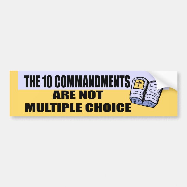 Ten Commandments Bumper Sticker (Front)