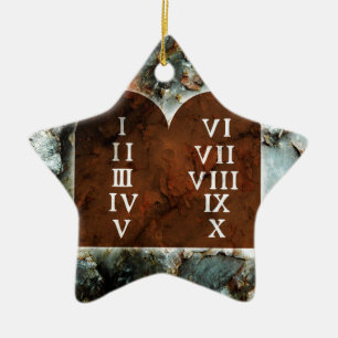 Ten Commandments Ceramic Tree Decoration