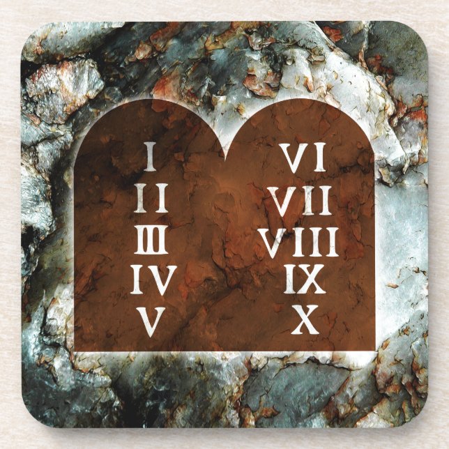 Ten Commandments Coaster (Front)
