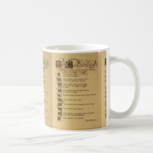 ten commandments coffee mug (Right)