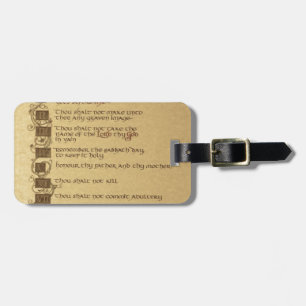 ten commandments luggage tag