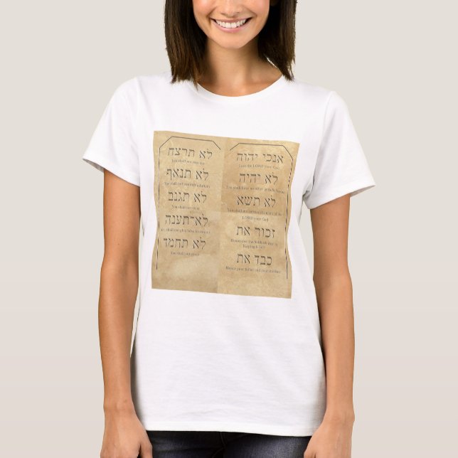 Ten Commandments Maternity T-Shirt (Front)