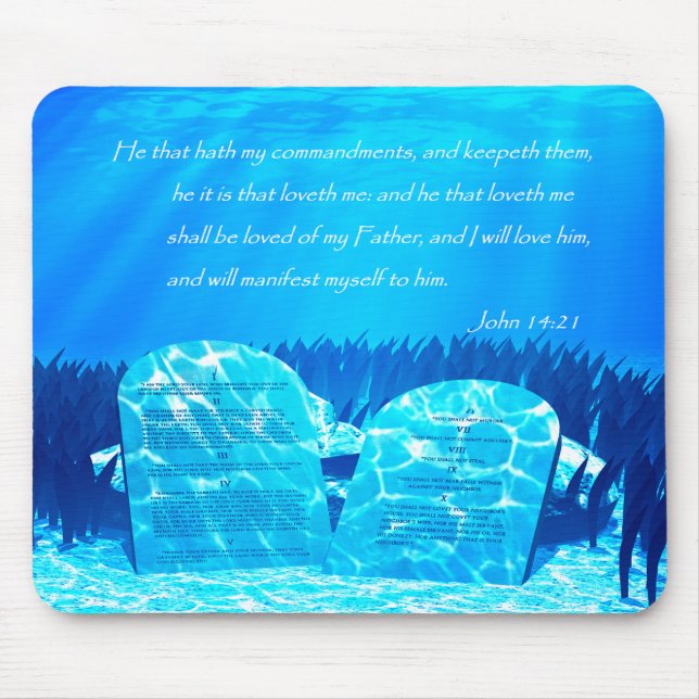 Ten Commandments Mouse Pad (Front)