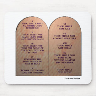 Ten Commandments Mouse Pad
