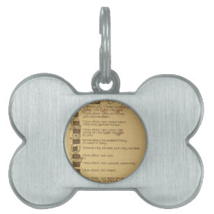 ten commandments pet name tag