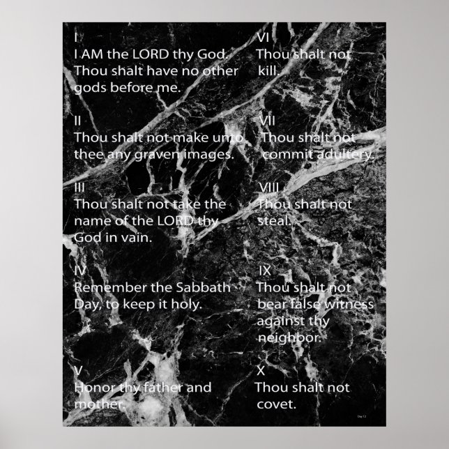 Ten Commandments Poster (Front)