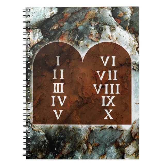 Ten Commandments Spiral Notebook (Front)