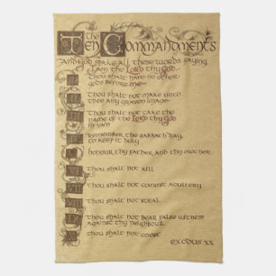 ten commandments tea towel