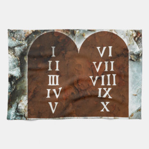 Ten Commandments Tea Towel