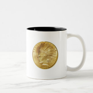 Ten Dollar Gold Indian Two-Tone Coffee Mug