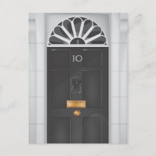 Ten Downing Street Door Postcard