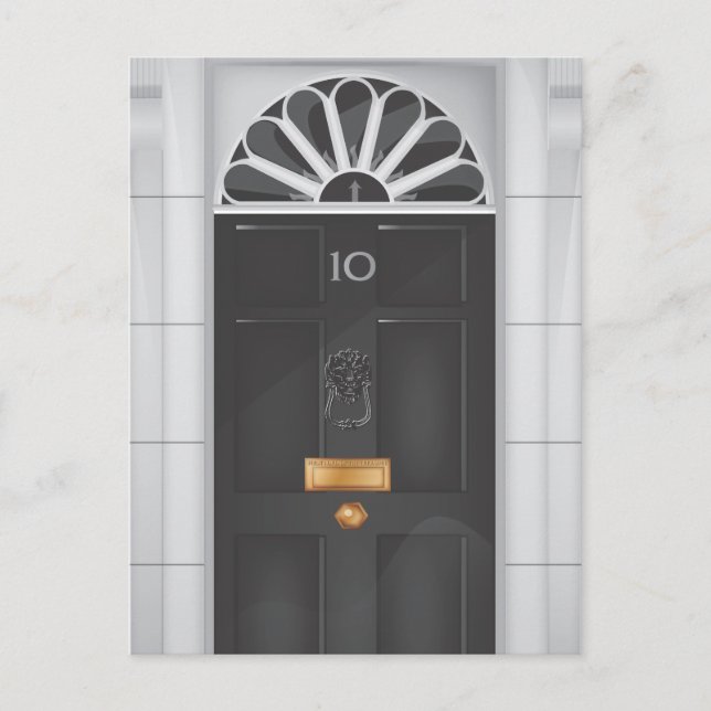Ten Downing Street Door Postcard (Front)