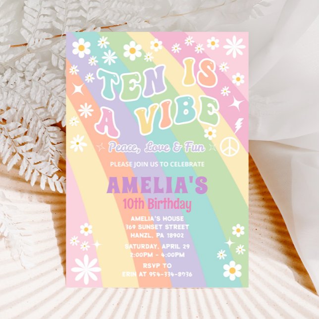 Ten is a vibe birthday invitation (Creator Uploaded)