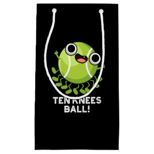 Ten Knees Ball Funny Tennis Pun Dark BG Small Gift Bag