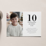 Ten Landscape Photo Invitation<br><div class="desc">A modern,  minimalist design,  perfect for your boy's 10th Birthday.</div>