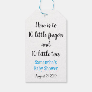 Ten Little Fingers Ten Little Toes Baby Shower Gift Tags