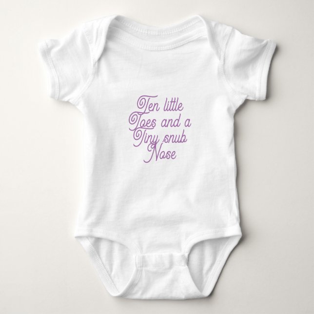 Ten Little Toes Baby Bodysuit (Front)