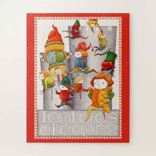 TEN LORDS A LEAPING 16x20 Big Pieces Puzzle  (Vertical)