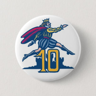 Ten Lords a-Leaping 6 Cm Round Badge