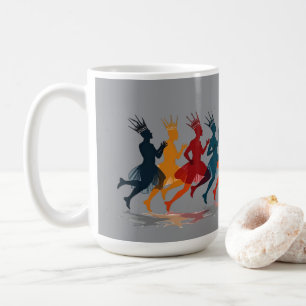 Ten Lords A Leaping Cut-Out Stencil-Style 3 Coffee Mug