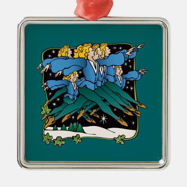 Ten lords a leaping metal tree decoration (Front)