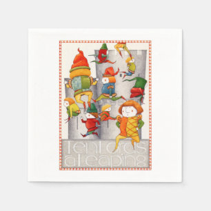 TEN LORDS A LEAPING Standard Cocktail Paper Napkin