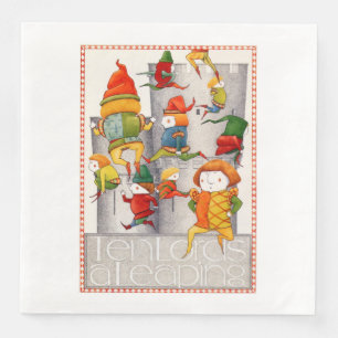 TEN LORDS A LEAPING Standard Dinner Paper Napkins