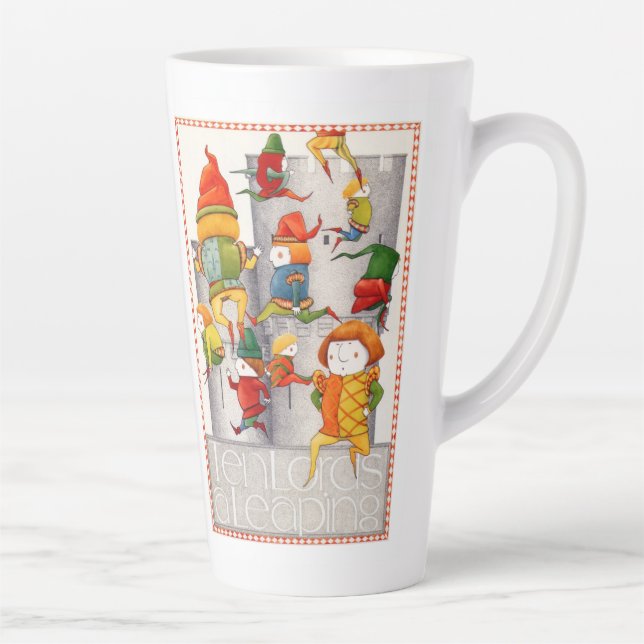 TEN LORDS A LEAPING Tall Latte Mug (Right)