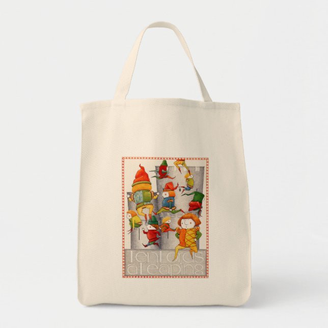 TEN LORDS A LEAPING Tote Bag (Front)