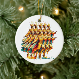 Ten Lords a-Leaping   Twelve Days of Christmas Ceramic Tree Decoration