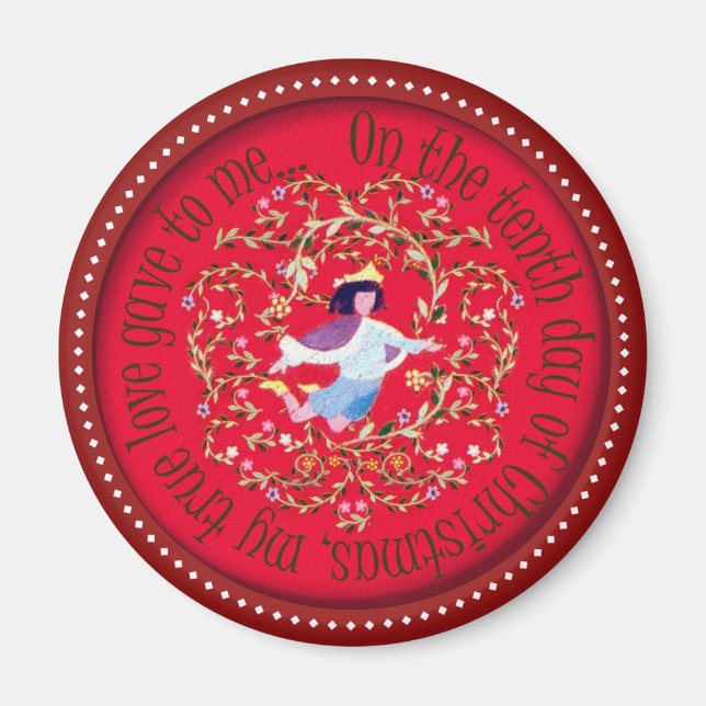 Ten lords aleaping magnet (Front)