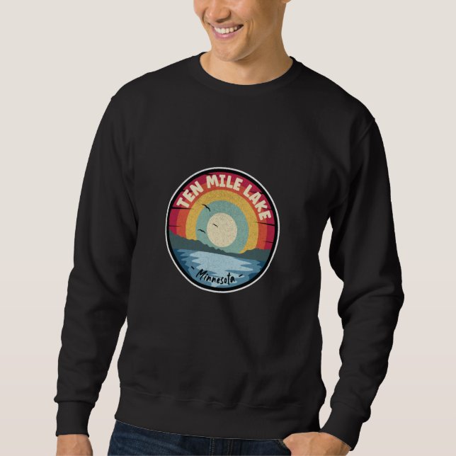 Ten Mile Lake Minnesota Colourful Scene Sweatshirt (Front)
