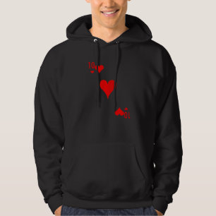 Ten Of Hearts Deck Of Cards Halloween Costume Card Hoodie