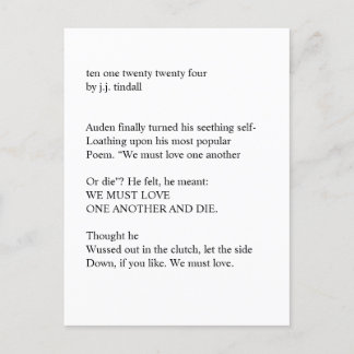 ten one twenty twenty four Postcard