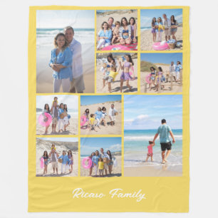 Ten Photo Template Personalised By You Fleece Blanket