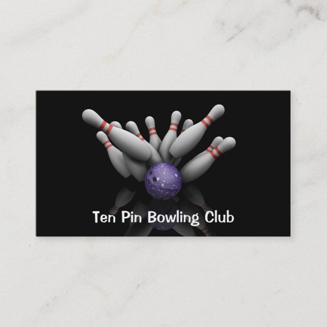 Ten Pin Bowling Business Card (Front)