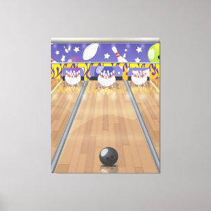 Ten-pin bowling canvas print