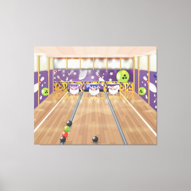 Ten-pin bowling canvas print (Front)
