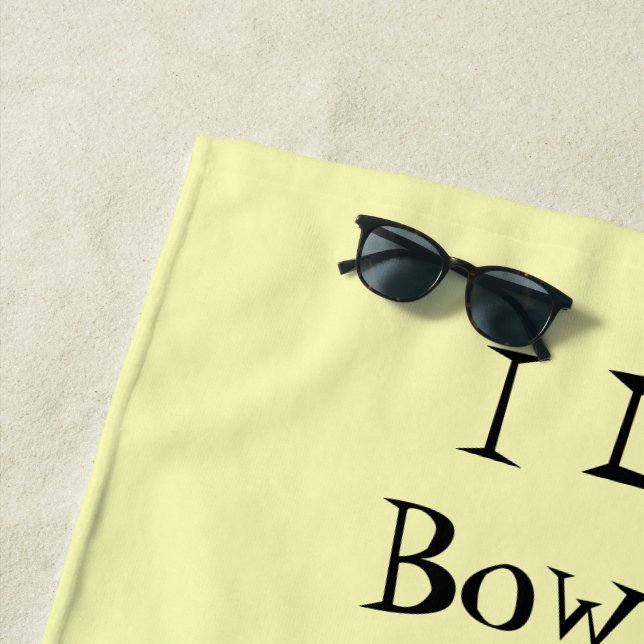 Ten Pin Bowling Design Beach Towel (In Situ)