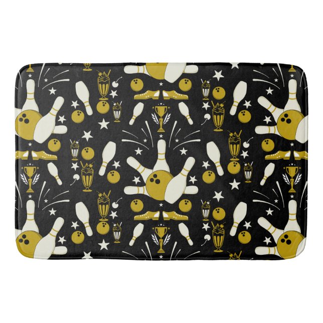 Ten Pin Bowling Home Decor Bath Mat (Front)