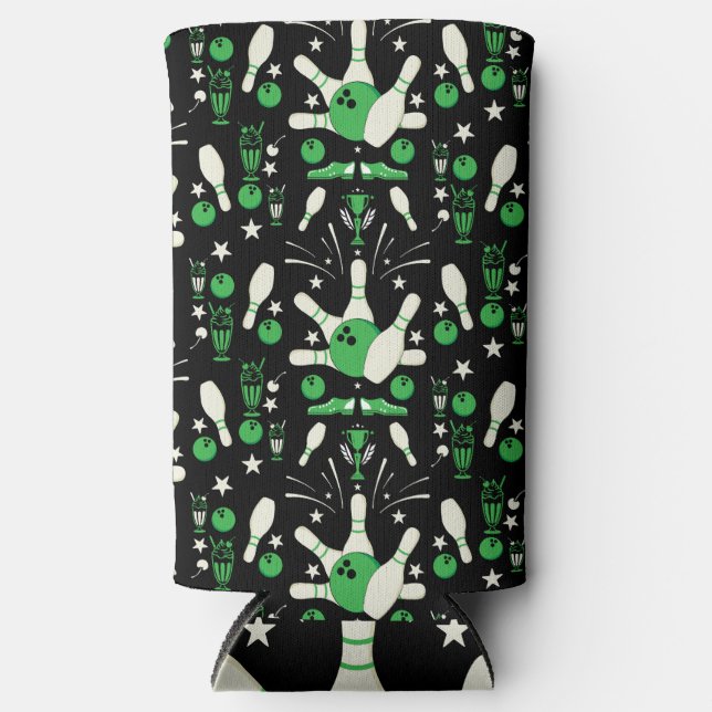 Ten Pin Bowling Home Decor Seltzer Can Cooler (Front)