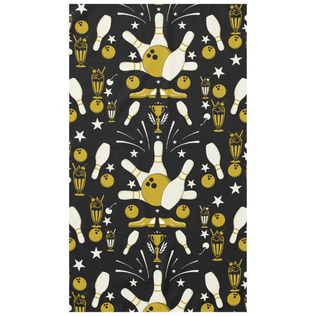 Ten Pin Bowling Home Decor Tablecloth (Front)