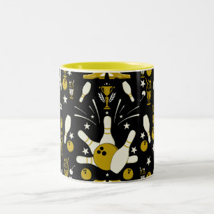 Ten Pin Bowling Home Decor Two-Tone Coffee Mug
