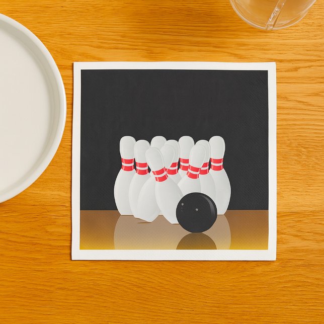 Ten Pin Bowling Strike Napkin (Creator Uploaded)
