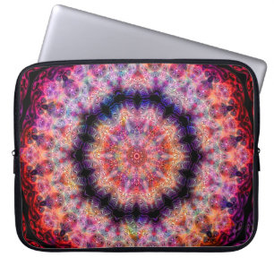 Ten Pointed Radial Colourful Kaleidoscope Laptop Sleeve