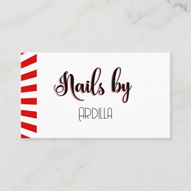Ten Shades of Happy Review Nail Palette Loyalty Business Card (Front)