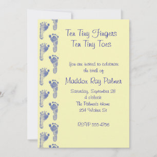 Ten Tiny Toes Invitation